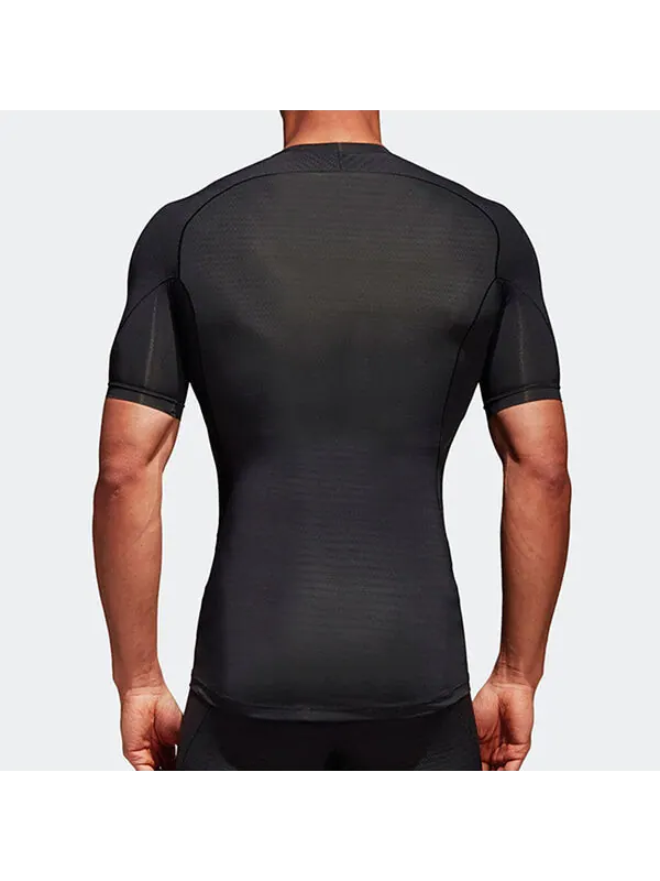 Футболка adidas Ask Tec Tee Ss Tight Gym Sports Short Sleeve Black — изображение 4 из 4, черный