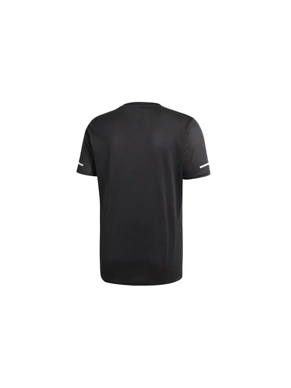 Футболка adidas Run Tee M CG Running Sports Round Neck Short Sleeve Black — изображение 2 из 4, черный