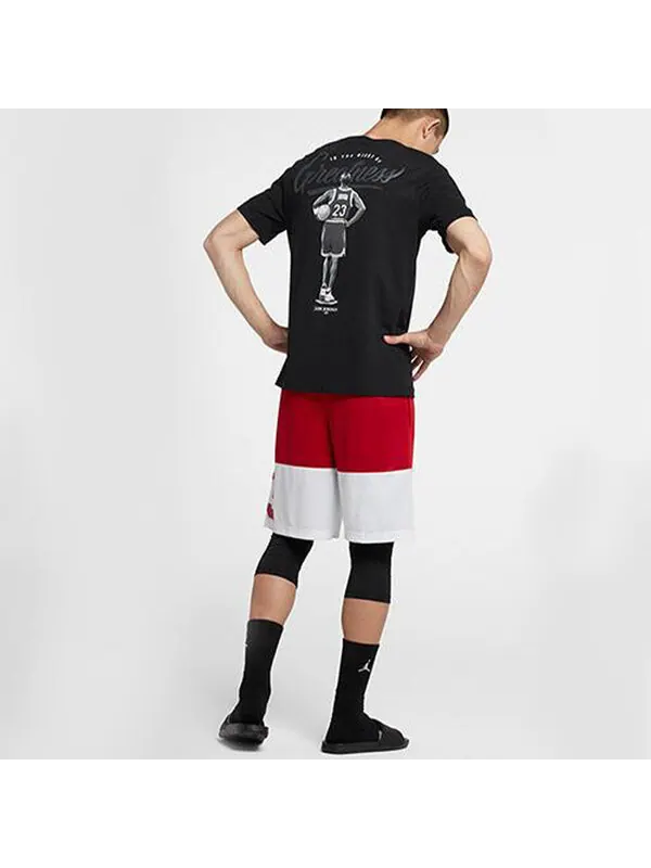Футболка с принтом на спине баскетбольные с коротким рукавом мужские Air Jordan — изображение 4 из 4, черный