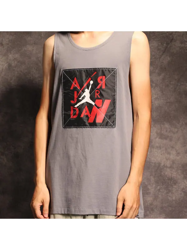 Майка Air Jordan Sports Training Basketball Vest Iron gray — изображение 2 из 2, серый