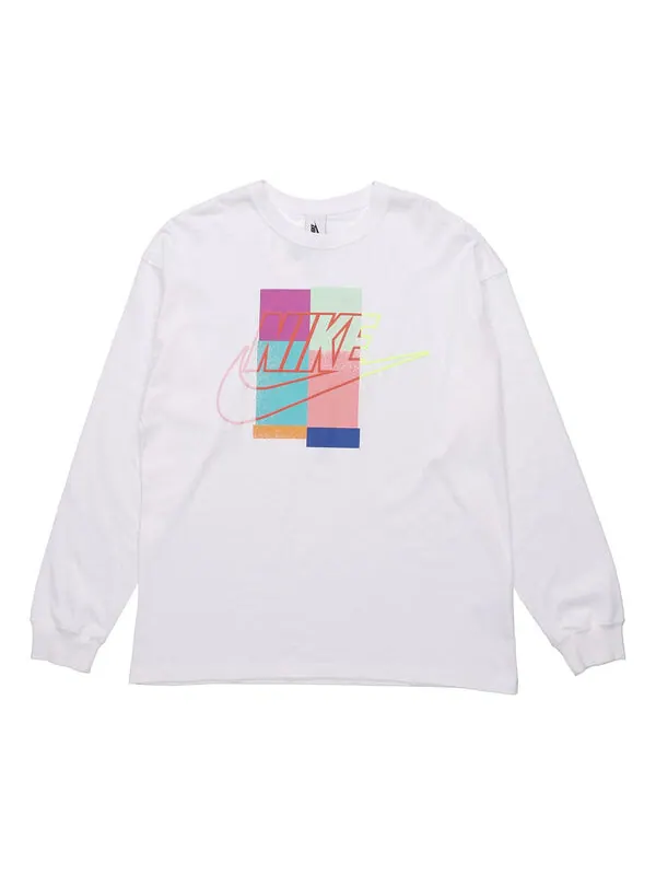 Футболка Nike x atmos Long Sleeve T-Shirt White — изображение 1 из 4, белый