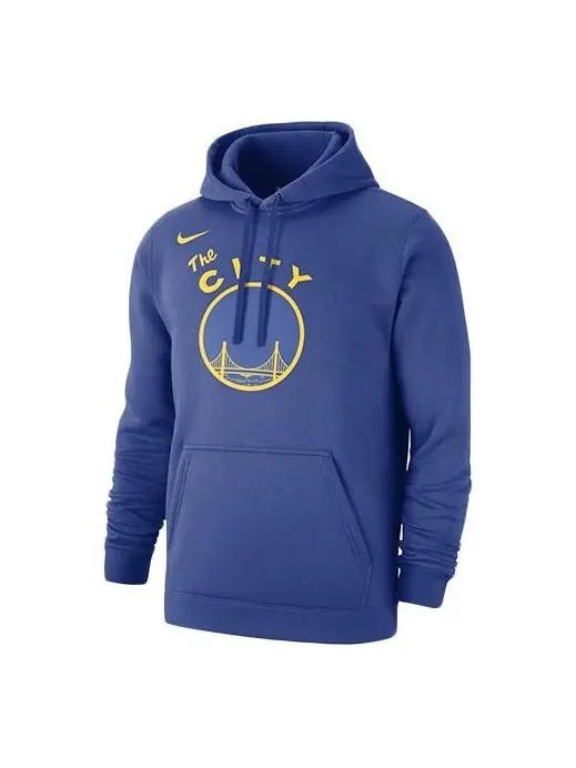 Толстовка nba drawstring fleece lined golden state warriors blue Nike — изображение 1 из 4, синий
