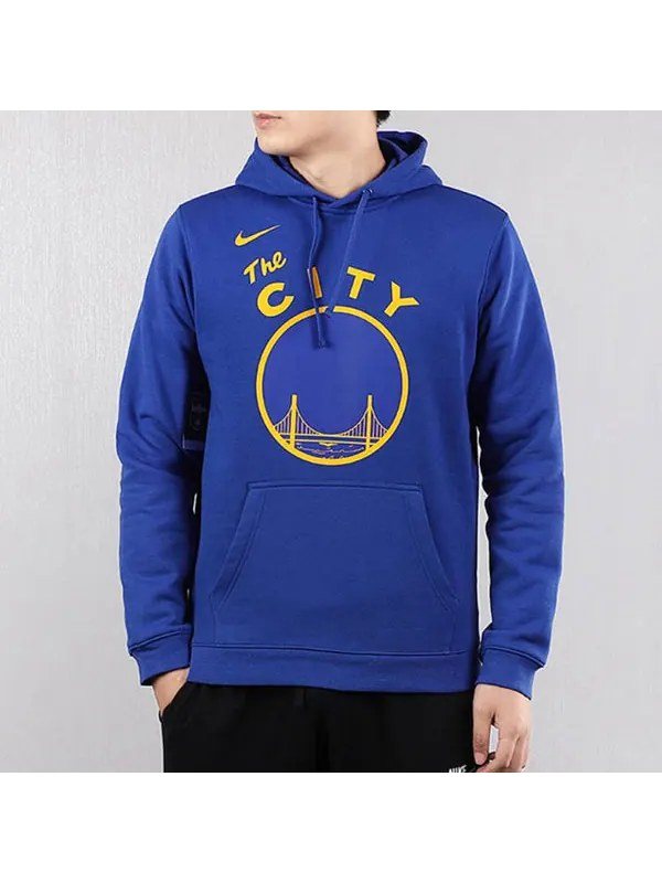 Толстовка nba drawstring fleece lined golden state warriors blue Nike — изображение 3 из 4, синий
