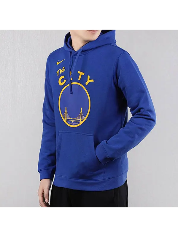 Толстовка nba drawstring fleece lined golden state warriors blue Nike — изображение 4 из 4, синий