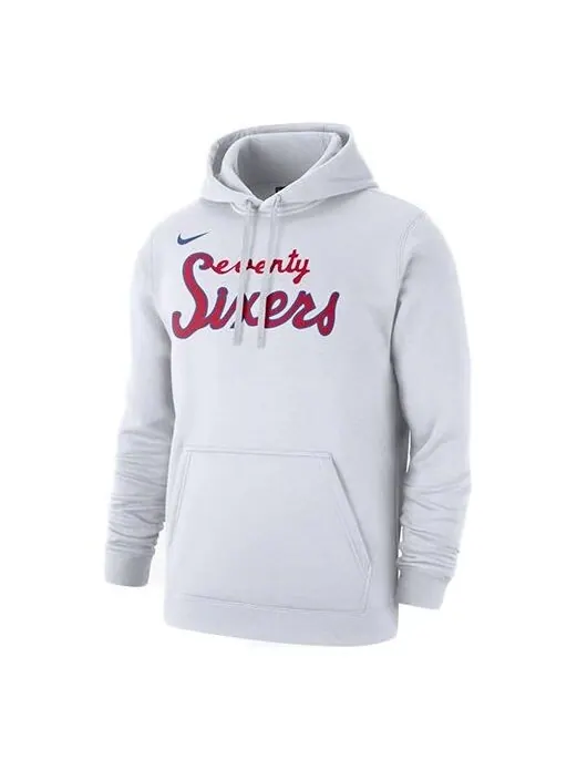 Толстовка nba classic sixers nba with hat for men white Nike — изображение 1 из 2, белый