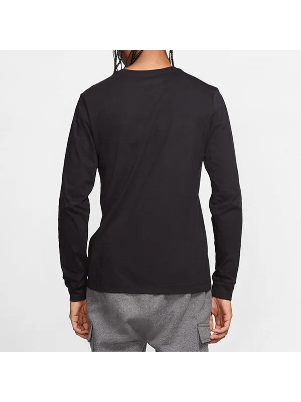 Футболка sportswear futura icon logo printed casual collar long sleeved male black Nike — изображение 4 из 4, черный