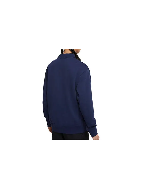 Толстовка Nike Casual Cozy Round Neck Navy Blue Dark blue — изображение 2 из 3, синий