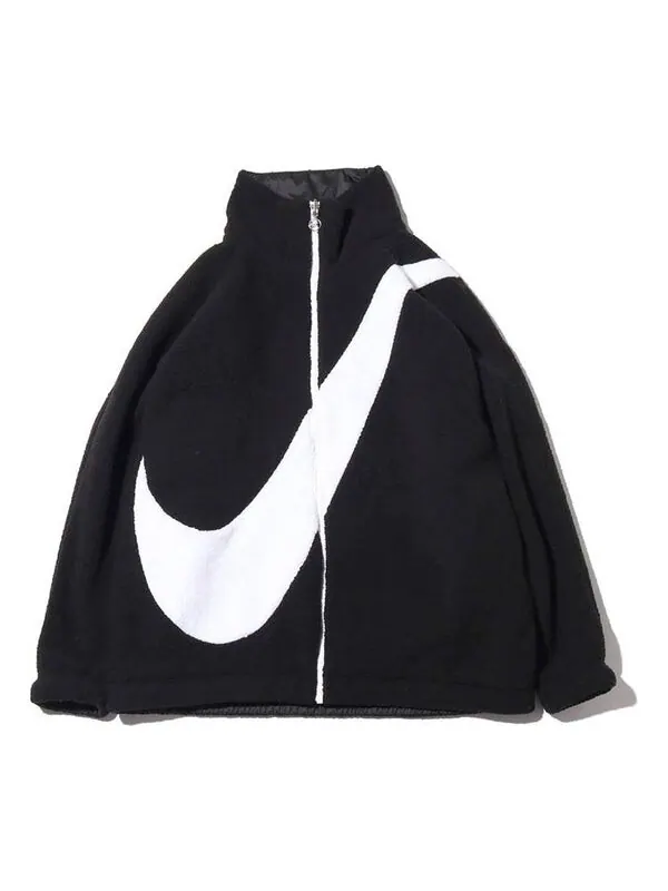 Куртка с большим логотипом Swoosh, ягненок Nike — изображение 1 из 4, черный