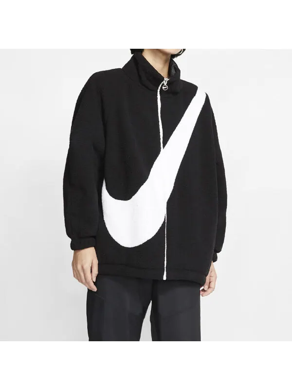 Куртка с большим логотипом Swoosh, ягненок Nike — изображение 3 из 4, черный