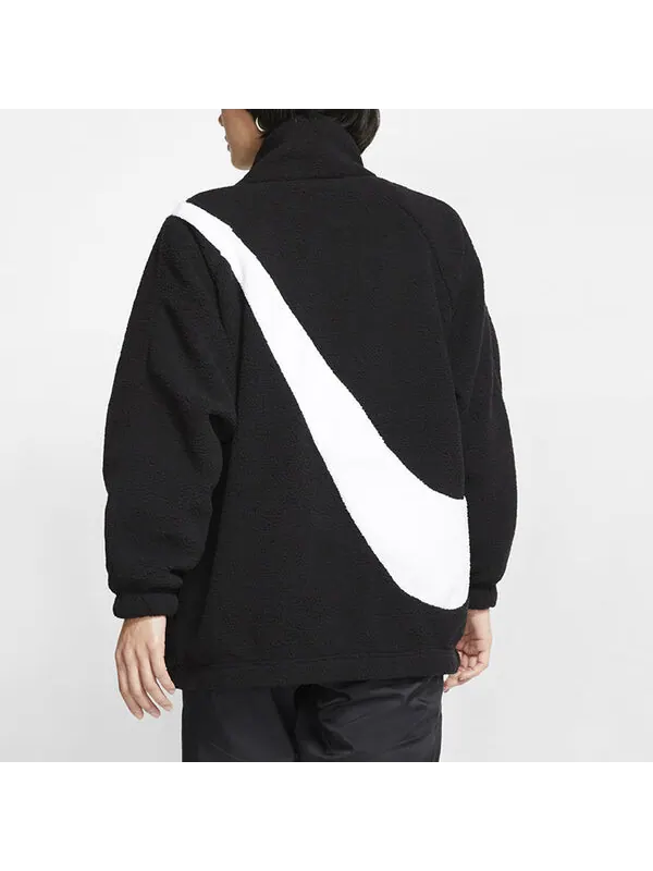 Куртка с большим логотипом Swoosh, ягненок Nike — изображение 4 из 4, черный