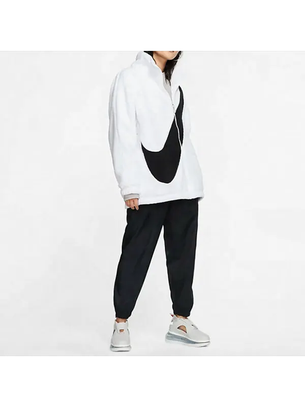 Куртка большая галочка двусторонняя меховая куртка Nike — изображение 4 из 4, белый