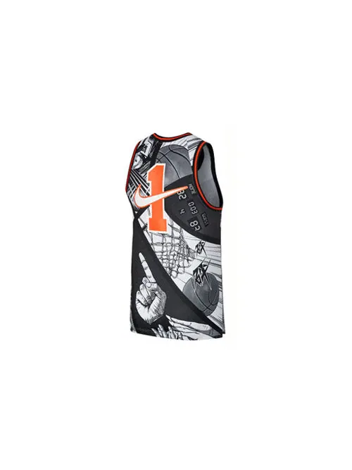 Майки dri fit школьная лига комиксов баскетбольный жилет майка мужская Nike — изображение 2 из 4, черный