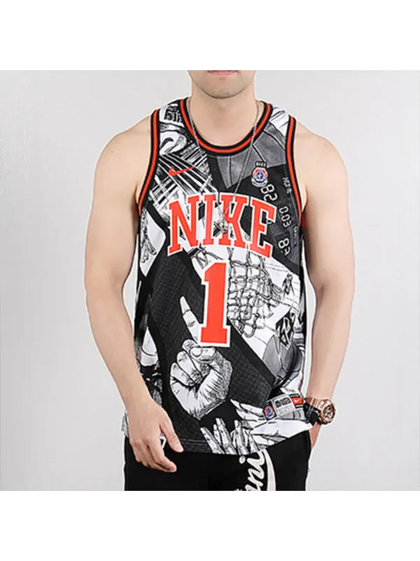 Майки dri fit школьная лига комиксов баскетбольный жилет майка мужская Nike — изображение 3 из 4, черный