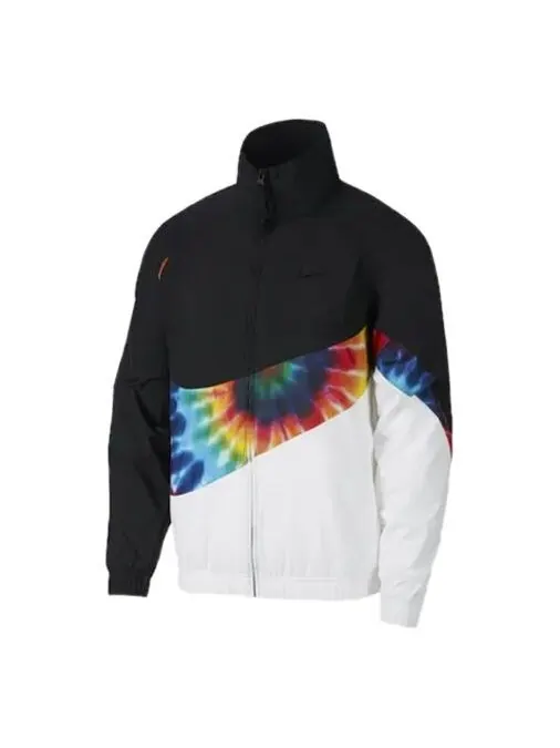 Куртка Nike Big Swoosh Rainbow Large Logo Jacket Black — изображение 1 из 4, черный