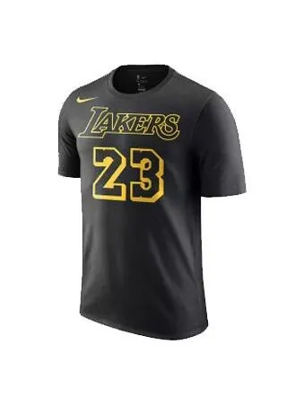Футболка Nike Los Angeles Lakers Lebron James Lakers Short-Sleeved Man Black — изображение 1 из 2, черный