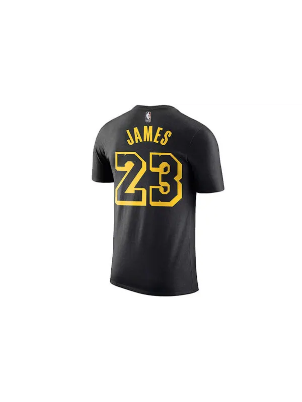 Футболка Nike Los Angeles Lakers Lebron James Lakers Short-Sleeved Man Black — изображение 2 из 2, черный