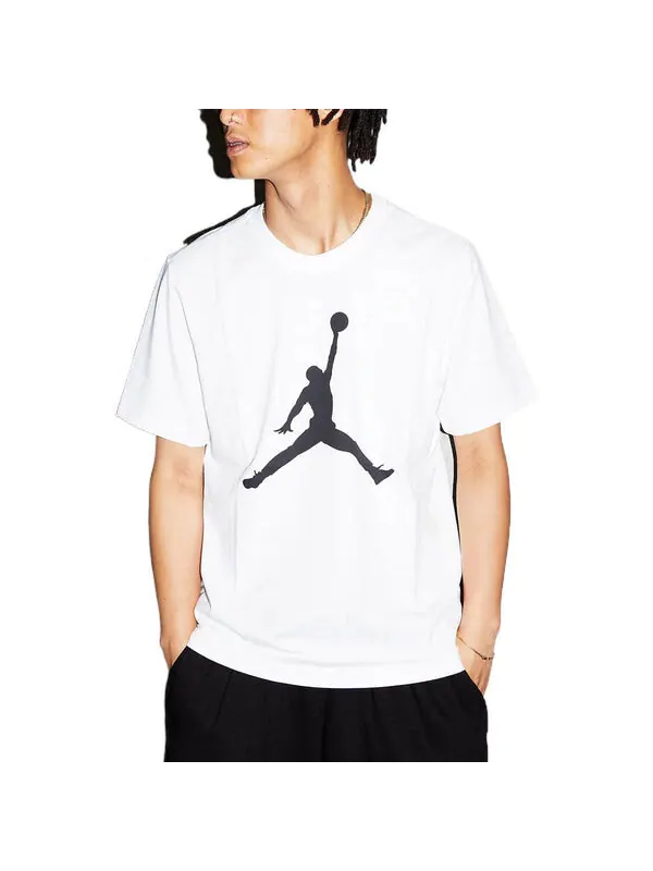 Футболка Men's Air Jordan SS22 Logo Pattern Printing Round Neck Short Sleeve White T-Shirt — изображение 3 из 3, мульти