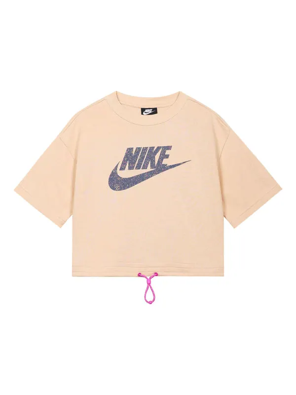 Футболка sportswear icon clas logo 'tan' Nike — изображение 1 из 4, бежевый