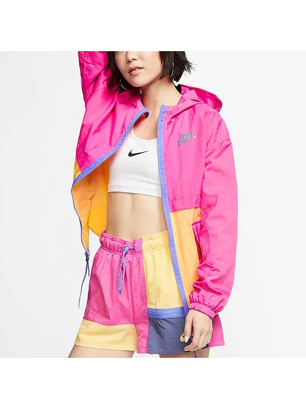 Куртка спортивная икона столкновение тканая куртка Nike — изображение 3 из 3, розовый