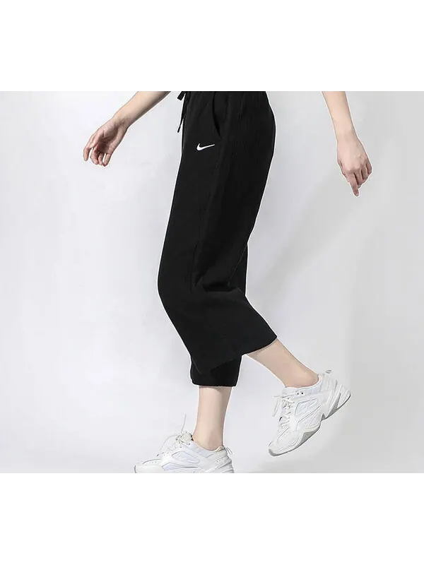 Спортивные брюки Phoenix флисовые с высокой талией широкие спортивные штаны Nike — изображение 4 из 4, черный