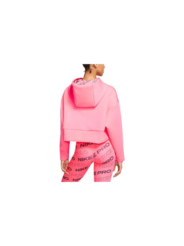 Толстовка (WMNS) Nike Pro Fleece Pullover Hoodie 'Pink' — изображение 2 из 2, розовый/мульти