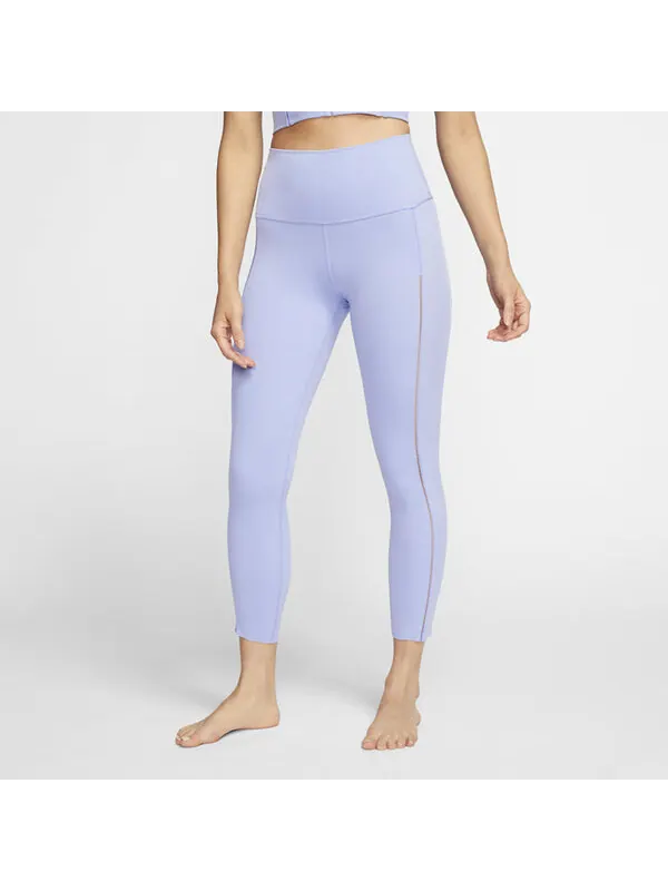 Брюки as w nk yoga luxe rib 7 Nike — изображение 3 из 4, фиолетовый