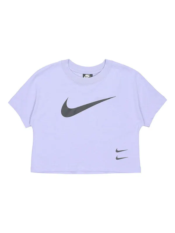 Футболка спортивная с логотипом swoosh короткий рукав Nike — изображение 1 из 4, фиолетовый