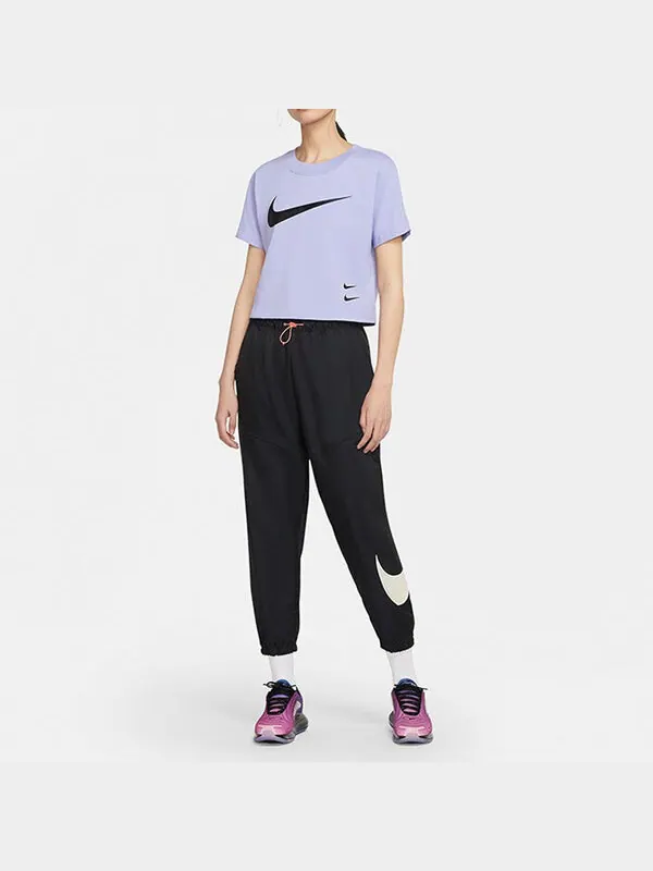 Футболка спортивная с логотипом swoosh короткий рукав Nike — изображение 3 из 4, фиолетовый