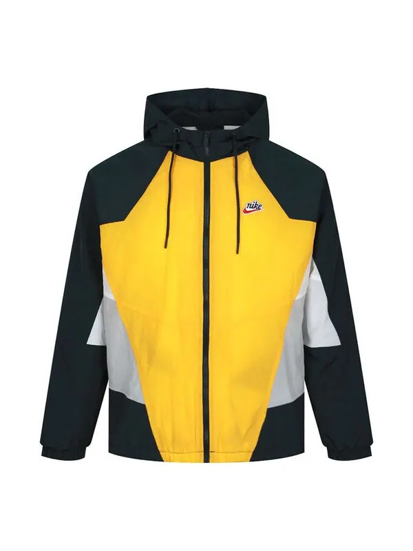 Куртка Nike Sportswear Heritage Windrunner hooded Woven Jacket Yellow — изображение 1 из 4, желтый