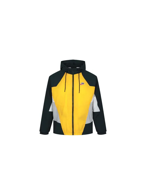 Куртка Nike Sportswear Heritage Windrunner hooded Woven Jacket Yellow — изображение 2 из 4, желтый