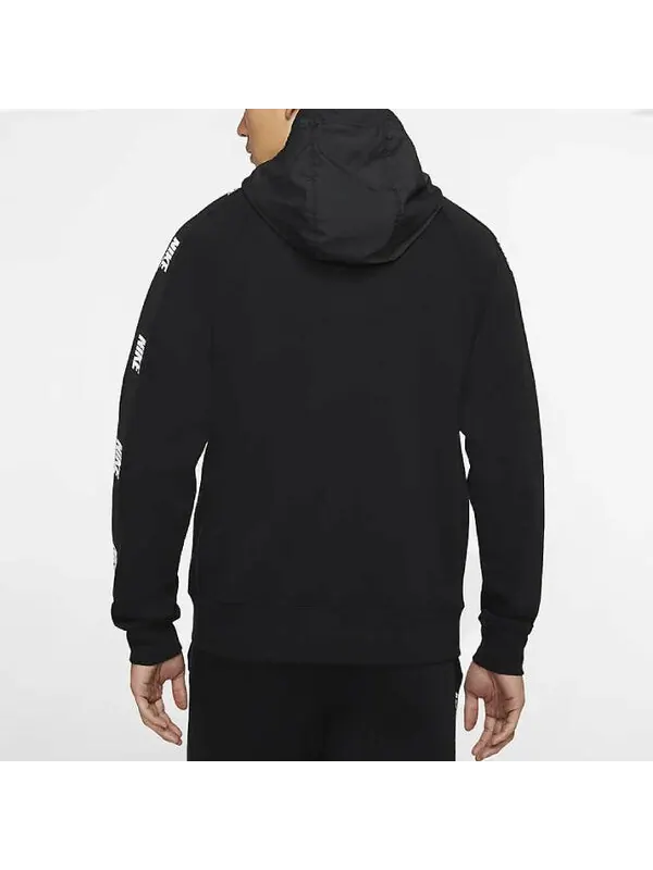 Толстовка Nike As Sportswear Ce Fz Bb Hybri 'Black' — изображение 4 из 4, черный