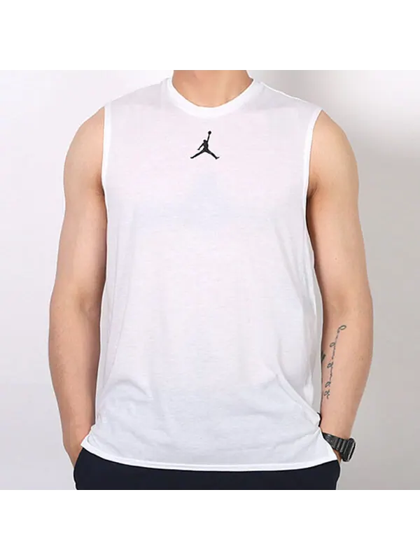 Майка Air Jordan Basketball Training Sports Sleeveless Vest White — изображение 3 из 4, белый