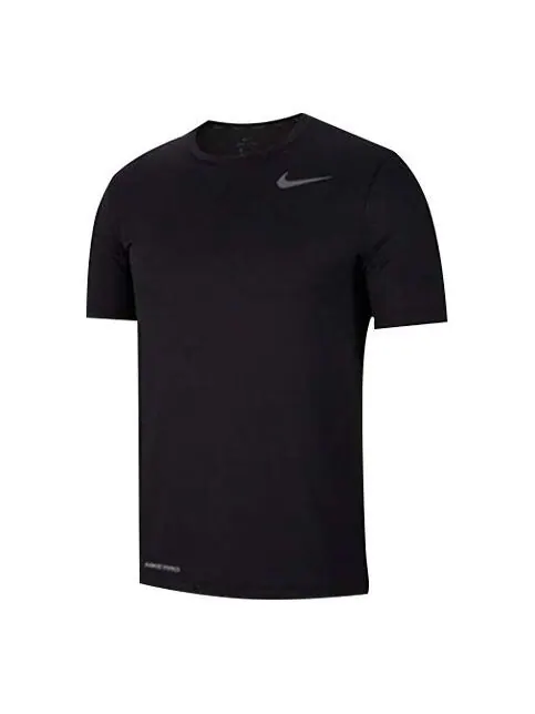Футболка pro solid color casual printing round neck pullover short sleeve black Nike — изображение 1 из 4, черный