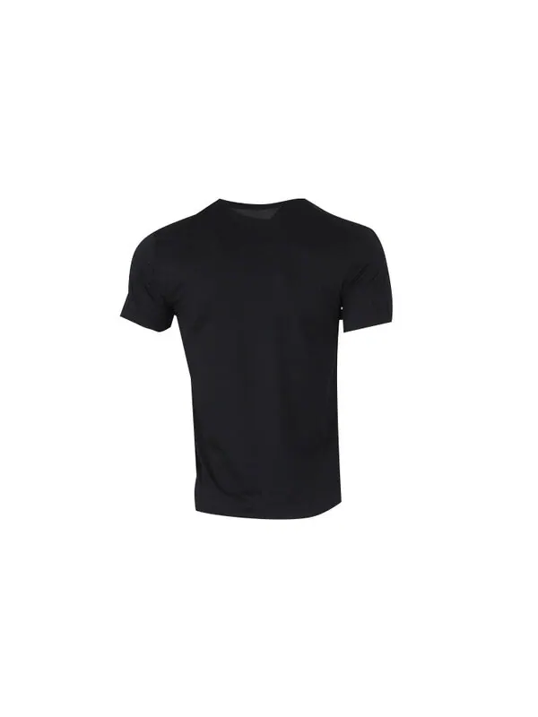 Футболка pro solid color casual printing round neck pullover short sleeve black Nike — изображение 2 из 4, черный