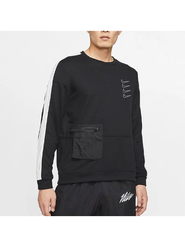 Толстовка Nike Dri-fit Logo Knit Quick Dry Training Pullover Black — изображение 3 из 4, черный