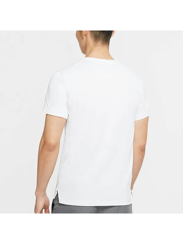 Футболка dri fit печать тренировочные короткий рукав Nike — изображение 4 из 4, белый