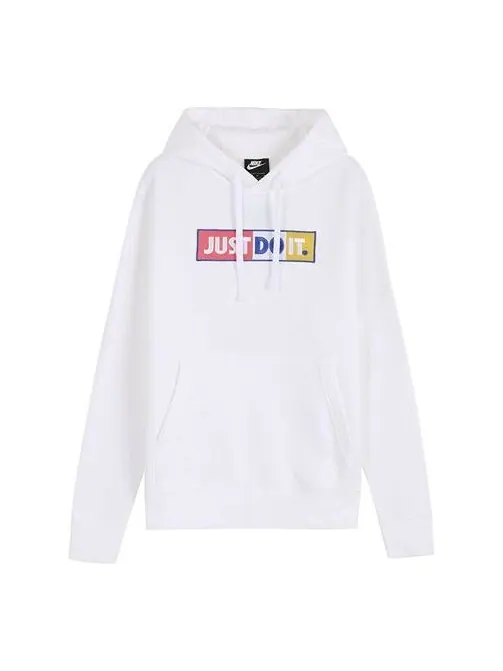 Толстовка Nike Sportswear Just Do It Hat For Men White — изображение 1 из 4, белый
