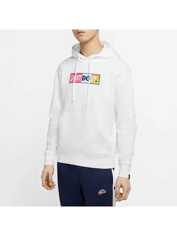 Толстовка Nike Sportswear Just Do It Hat For Men White — изображение 2 из 4, белый