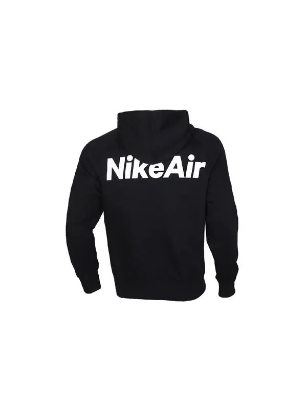 Толстовка men's air full-length zipper cardigan fleece black Nike — изображение 2 из 4, черный