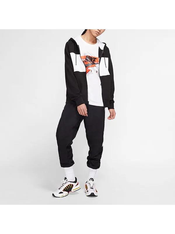 Толстовка men's air full-length zipper cardigan fleece black Nike — изображение 4 из 4, черный