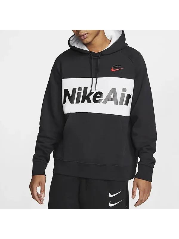 Толстовка Nike Alphabet Logo Printing Colorblock Black — изображение 3 из 4, черный