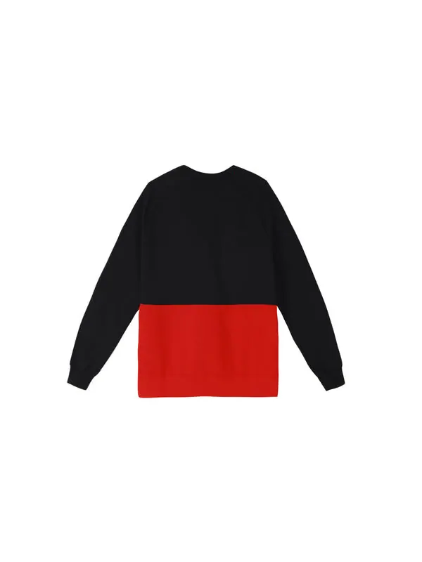 Толстовка Nike Air Splicing Colorblock Large Logo Fleece Round Neck Black — изображение 2 из 4, черный