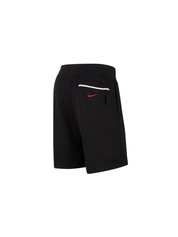 Шорты men's air fleece colorblock black shorts Nike — изображение 2 из 4, черный