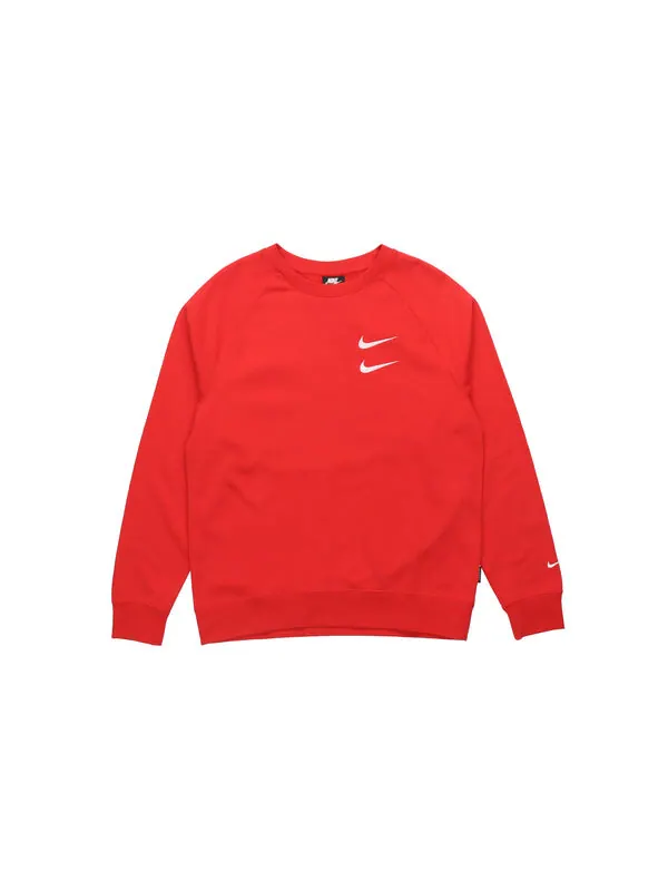 Толстовка Nike AS Men's Nike Sportswear SWOOSH CRW FT University Red — изображение 2 из 4, красный