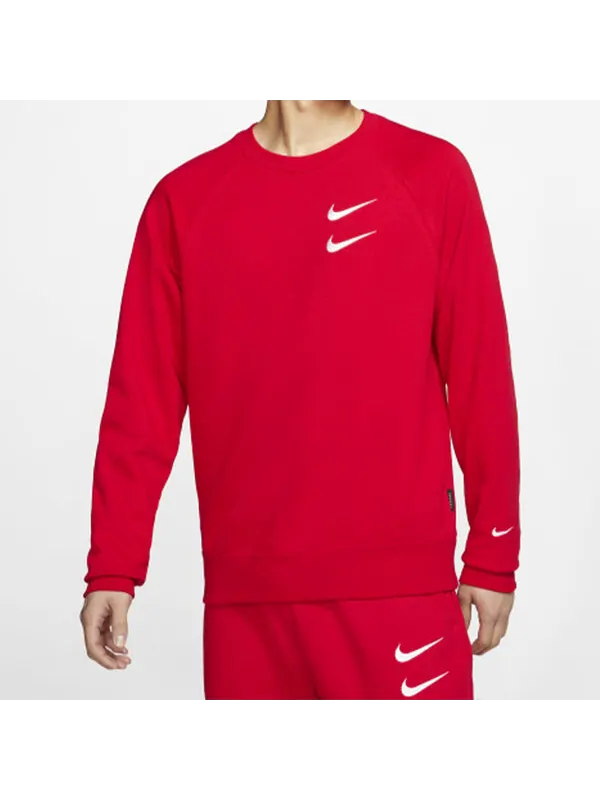 Толстовка Nike AS Men's Nike Sportswear SWOOSH CRW FT University Red — изображение 3 из 4, красный