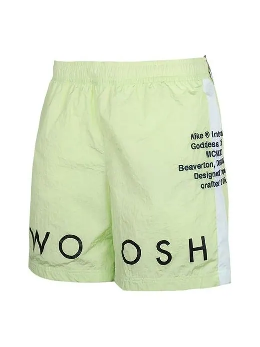 Шорты sportswear swoosh side alphabet embroidered woven sports shorts light green Nike — изображение 1 из 4, светлый зеленый