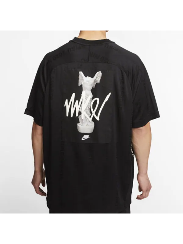 Футболка спортивная nsw flame logo print джерси Nike — изображение 4 из 4, черный