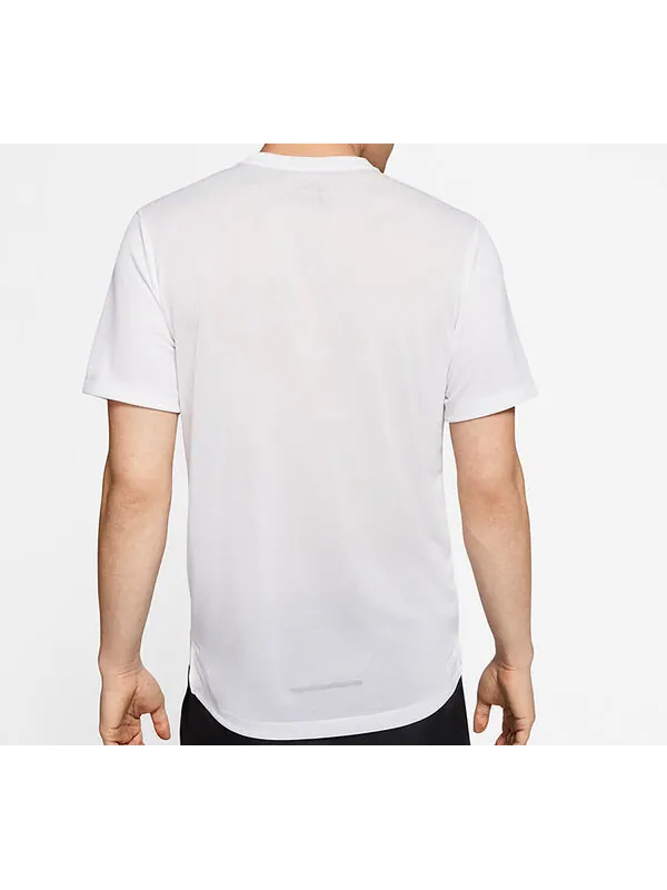 Футболка Miler Wild Run Earth Printing с коротким рукавом Nike — изображение 2 из 4, белый