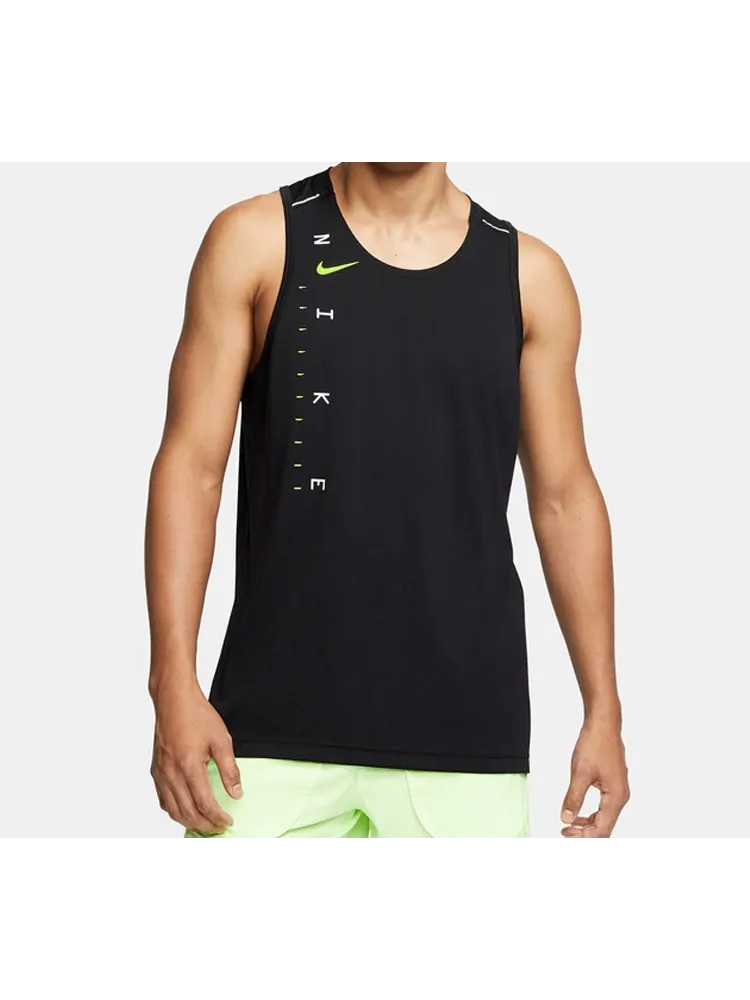 Жилет Nike Miler Future Fast Athleisure Casual Sports Running Vest Black — изображение 2 из 4, черный