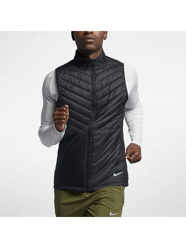 Жилет men's aerolayer running black vest Nike — изображение 4 из 4, черный